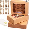 36 Pack Cupcake Boxes Hold 12 Standard Disposable Cupcake Containers by Humyoun