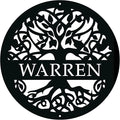 Personalized Tree of Life Metal Sign, Custom Last Name Signs Family Monogram by PillarsCustoms