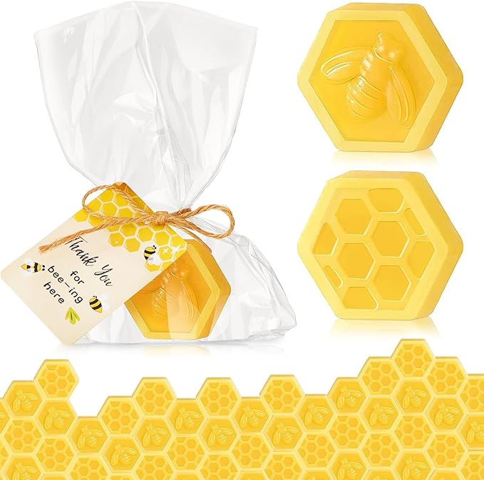 48 Set Baby Shower Favors Bee Party Favors Including Honeycomb Soap by Otuuz