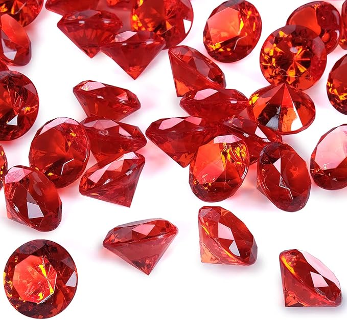Acrylic Diamond Fake Gems Vase Filler, Babenest 240pcs 3/4 Inch Faux Diamonds by Babenest