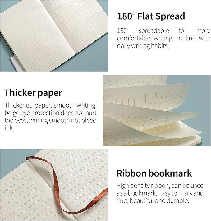 Vebermo Personalized Notebook Custom Journal Notebook PU Leather A5 Can - Image 6