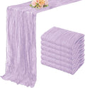 6 Pack Lilac Cheesecloth Table Runner 10FT Rustic Gauze Cheese Cloth Table by FoliafeelHome