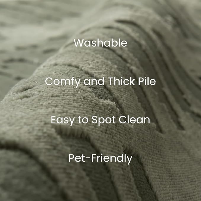 Revival Rugs Shell 10'6" x 14'3" Washable Area Rug - Image 3