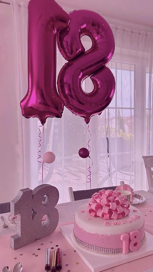 Rosy Purple Number 1 Balloon 40 inch, Number 1 Birthday Balloons - Image 5