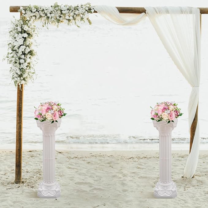Roman Pillars Decoration Party Flower Pot Columns Set 2Pcs Decor Pedstal Stand - Image 6