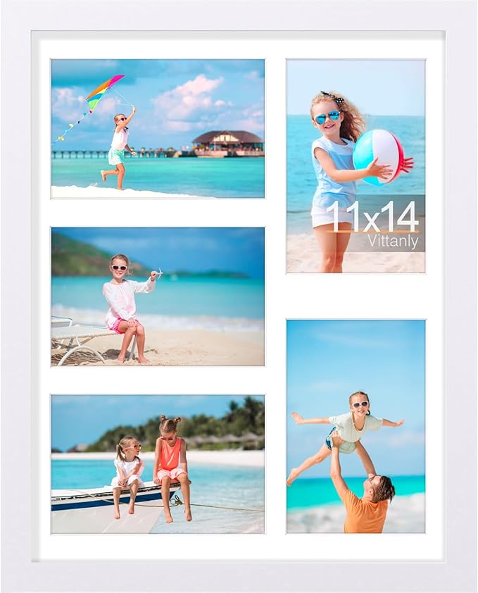 Vittanly 11x14 Collage Picture Frame, Displays 5Pcs 4x6 Pictures by Vittanly