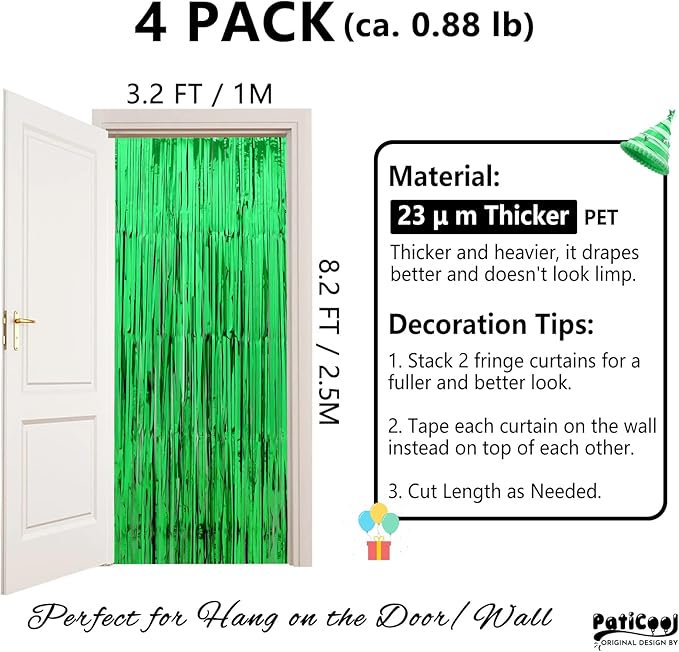 Green Streamers Party Decorations - Image 2