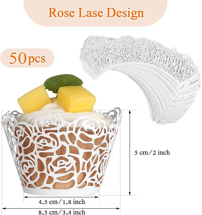GWHOLE White Cupcake Wrappers - Image 2