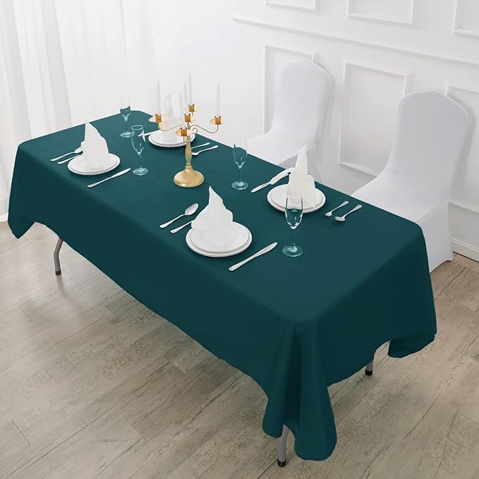 Fokitut 2 Pack Waterproof Rectangle Tablecloth, 90x132 Inch, Stain Resistant - Image 5
