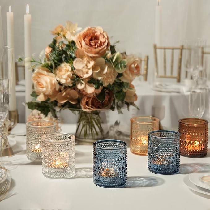 36pcs Blue Votive Candle Holders, Elegant Glass Votive & Tealight Candle Holders - Image 2