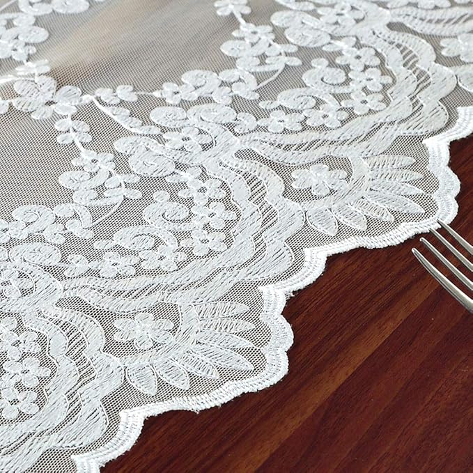 ARTABLE Rectangle Table Runner Lace Macrame Embroidered Table Runners - Image 4