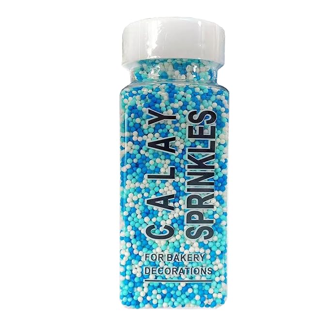 Sentovac Blue and White Nonpareils Sprinkles Edible 2mm Mini Peals Sprinkle - Image 6