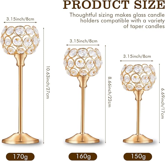 Crystal Candle Holders Set of 16 - Image 7