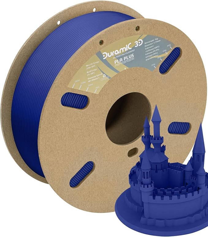 DURAMIC 3D PLA Plus Filament 1.75mm Blue Tougher and Stronger Dimensional by Duramic3D