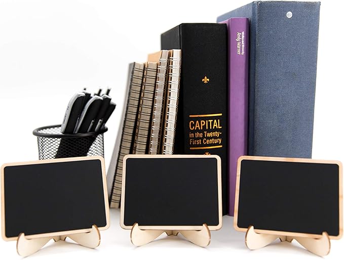 DSTELIN 20 Pack Wood Mini Chalkboards Signs - Image 8