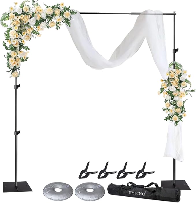Pipe and Drape Photography Backdrop Stand Kit Adjustable Photo Background Stand by HYJ-INC