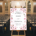 Personalized Blush Pink Wedding Welcome Sign, Floral Printable Wedding Board by Unknown