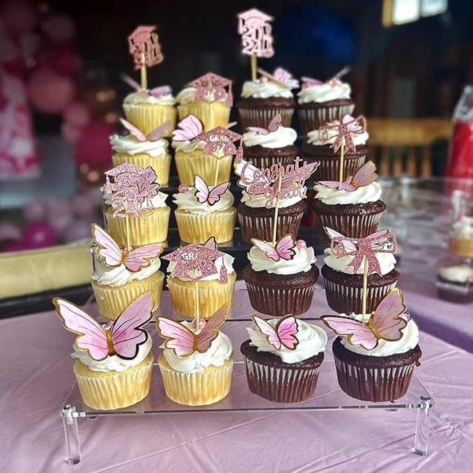 Acrylic 5-Tier Display Stand, Cupcake Stand Holder, Large Shelf Risers - Image 4