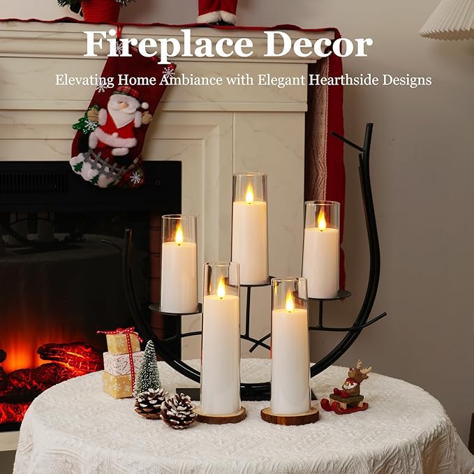 Amagic Pure White Acrylic Flameless Candles, Battery Operated Candles, - Image 2