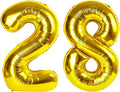 Gold Foil Number 28 82 Balloon 40 Inch, Helium Mylar 28 82 Numbers Birthday by Upgesy