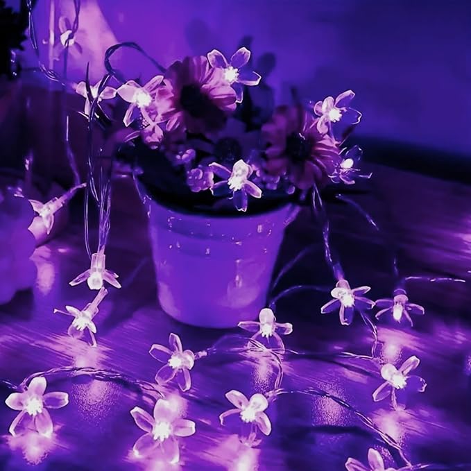 Cute Flower String Lights, USB & Battery Lighted Decorative Fairy Cherry - Image 5