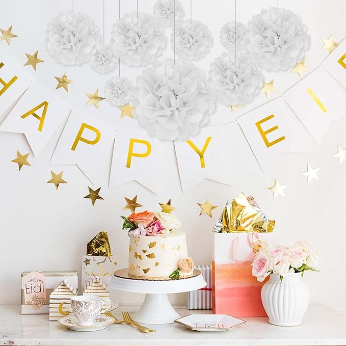 Tissue Paper Pom Poms, Hanging Flower Balls - Image 6
