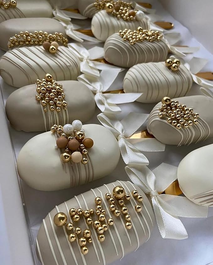 Gold Pearl Sugar Sprinkles 4.23 oz, 10mm Candy Pearls Ideal - Image 9