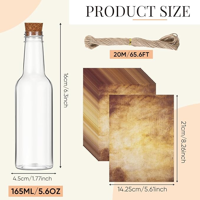 Baderke 48 Pcs 5.6 oz Message Bottles - Image 2