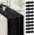 Sioloc Black Cheesecloth Table Runner Fall Autumn Decor by HEALTHYCOMFORTLIFE