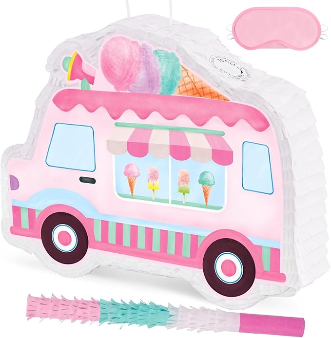WERNNSAI Ice Cream Piñata -15.7'' x 12.2'' Ice Cream Truck Piñata by WERNNSAI