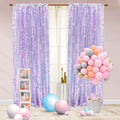 9X9FT Sequin Backdrop Curtains, 2 Panels Shimmer Sequin Fabric Photography by SFNSKY