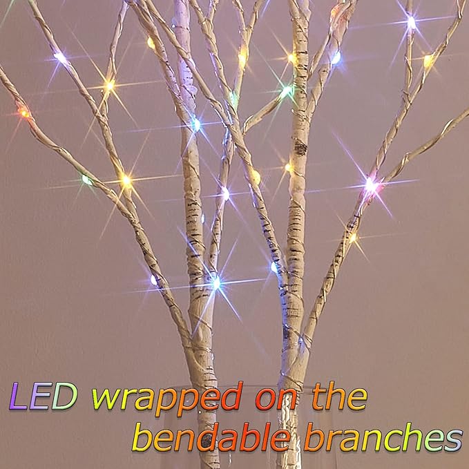 Birchlitland Lighted Birch Branches Battery Operated 18IN 70 LED 8 Function - Image 4