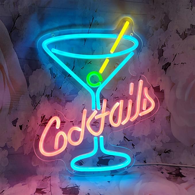 Cocktail Neon Sign, Hanging Chain LED Sign - Image 7