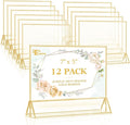 EHWINE 12 Pack Acrylic Sign Holder 5 x 7 Horizontal, Double-Sided Stand up by EHWINE