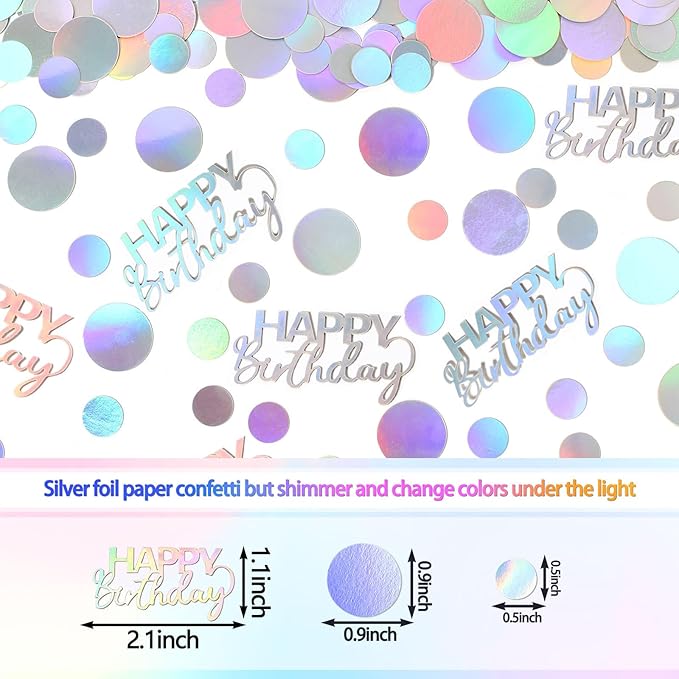 300PC Circle Dots Birthday Confetti - Image 3