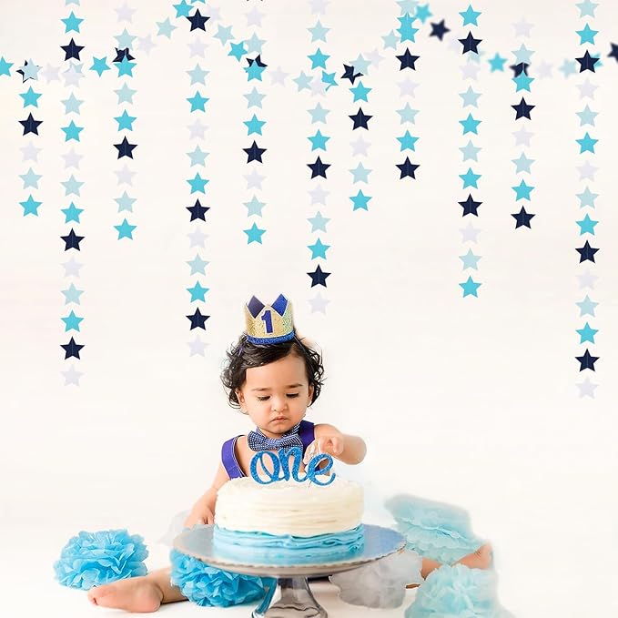 Light-Royal Navy-Blue White Party-Decorations Garland - 62ft Twinkle Little - Image 4