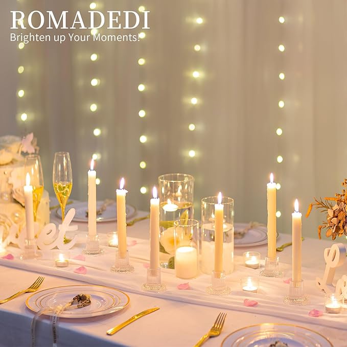 Romadedi Glass Candle Holder for Candlestick - Image 3