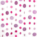 8 Pack Pink Glitter Dot Garland, Hanging Circle Streamers Banner, Backdrop by WeDoSoy
