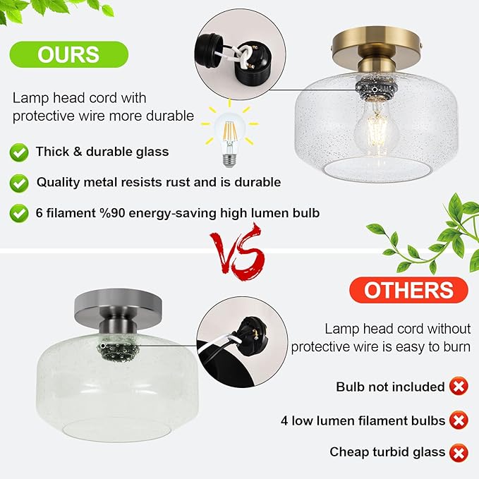 Simple & Elegant Semi Flush Mount Ceiling Light - Image 4