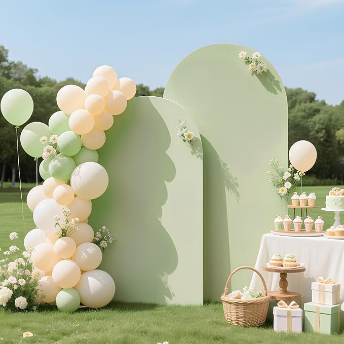 Ledido Wedding Arch Backdrop Cover 6FT 7.2FT Arch Covers 2Set Fitted Stretchy - Image 5