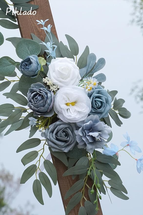 Faux Flower Swag Set of 2 for Wedding Welcome Signs Floral Swag Wedding - Image 5