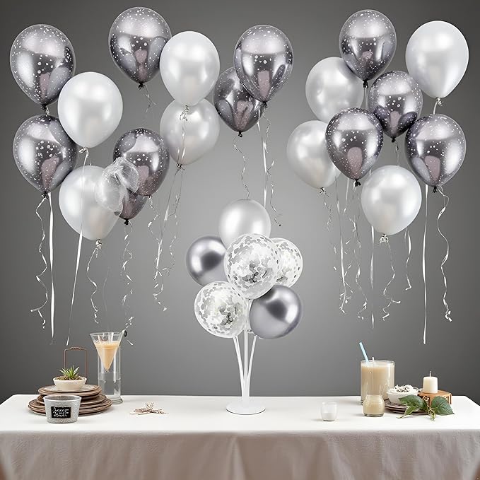 Silver Balloon Stand Centerpiece Table Decorations - Image 8