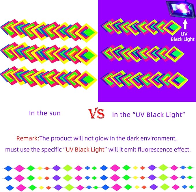 123feet UV Paper Neon Streamers & Garlands - Image 2