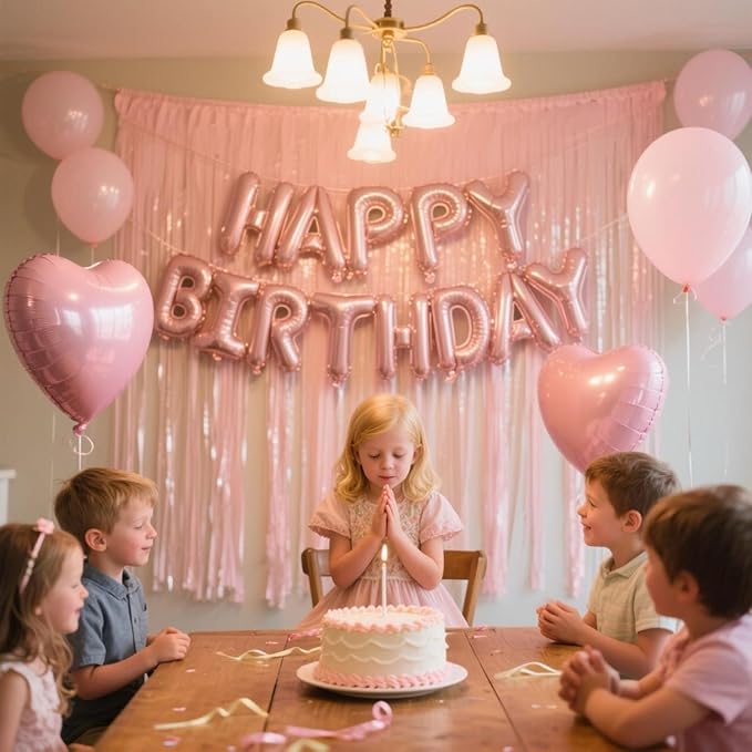 29 Pcs Pink Birthday Party Decorations - Image 6