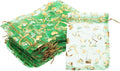 PATIKIL 50 Pcs 4x6 Inch Heart Printed Organza Bags by PATIKIL