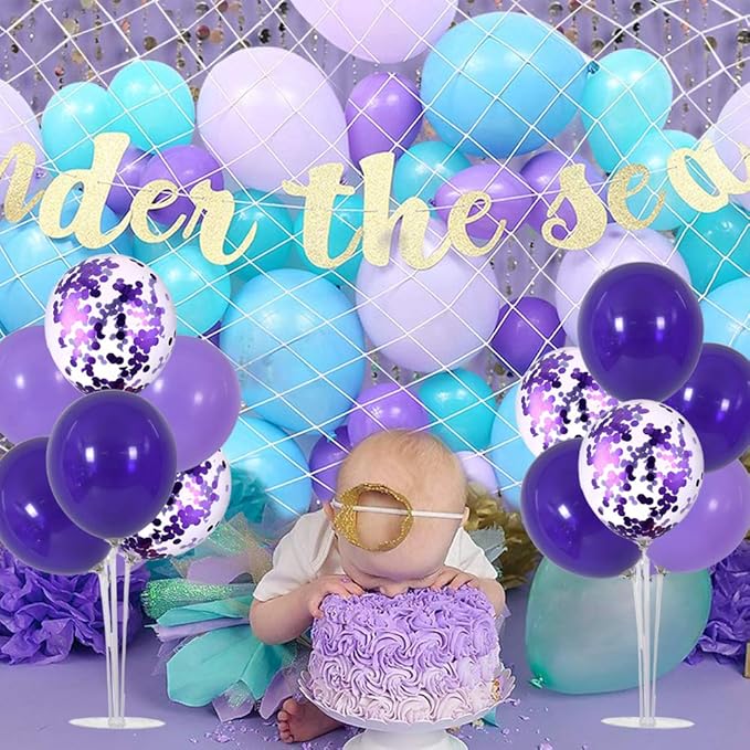 TONIFUL Purple Balloon Stand Centerpiece Table Decorations - Image 5