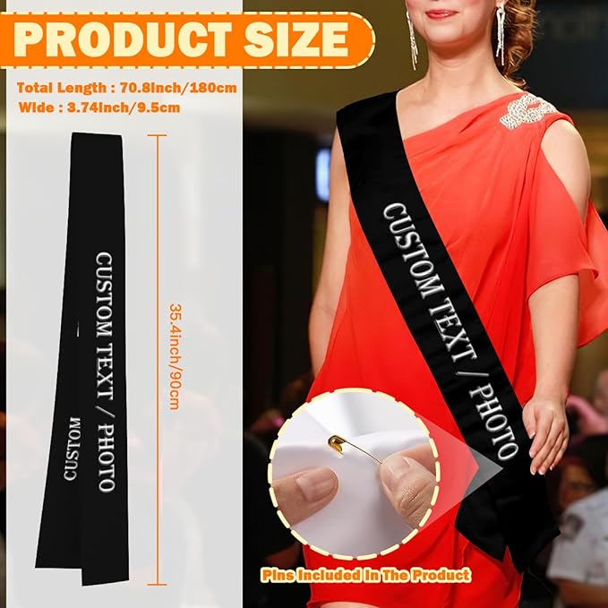 Custom Sash, Personalized Birthday Sash - Image 3