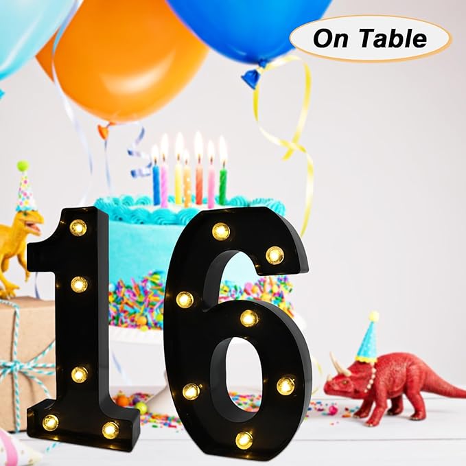 LED Marquee Numbers, 8.58 Inch Led Light Up Numbers - Image 4