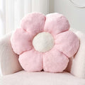 Pink Flower Pillow, Cute Decorative Flower Shaped Throw Pillow by Kcvvcr