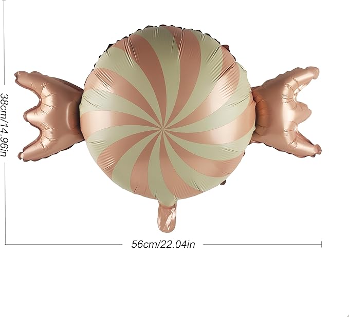 Matte 4D Sweet Candy Balloons Round Candy Foil Balloons - Image 2
